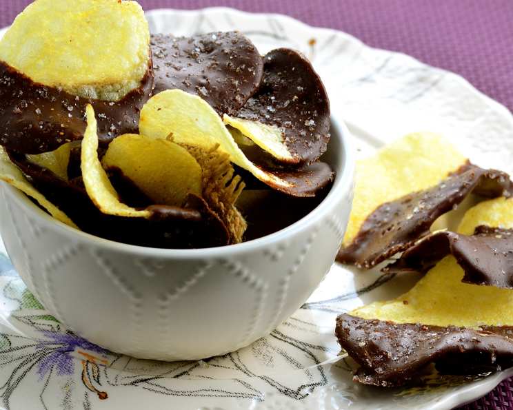 Chocolate Dipped Kettle Chips Rachael Ray